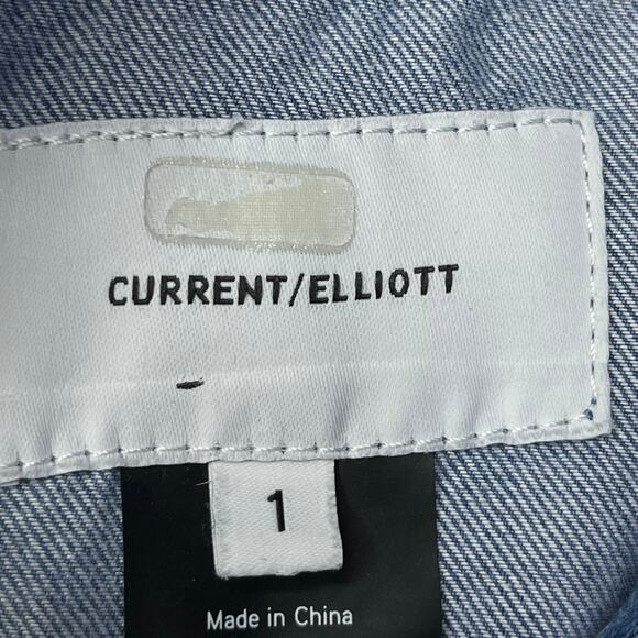 Current/Elliott The Crew Coverall Cropped Denim Jumpsuit  size 1 US4 - Picture 6 of 16